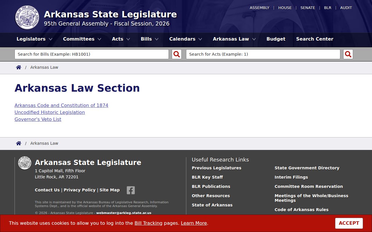 Cleveland County civil docket official Arkansas Code access