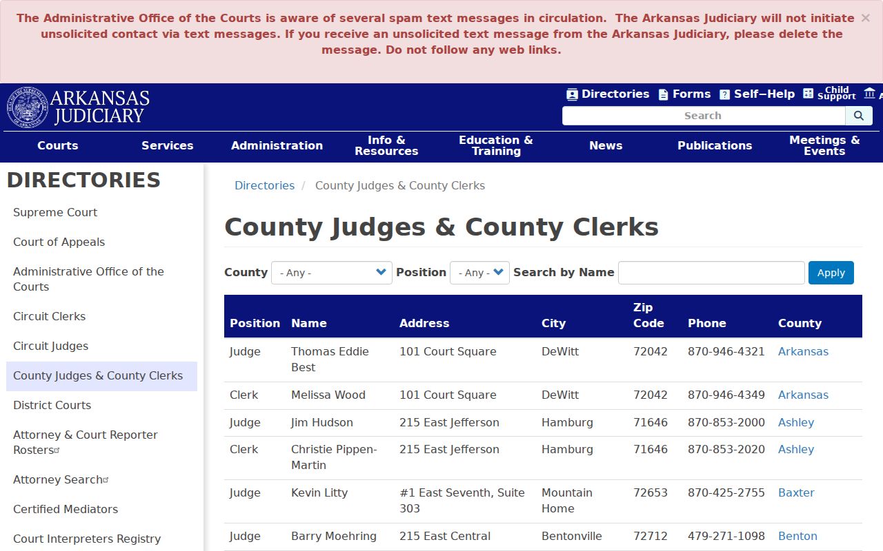 Cleveland County civil docket county clerk directory