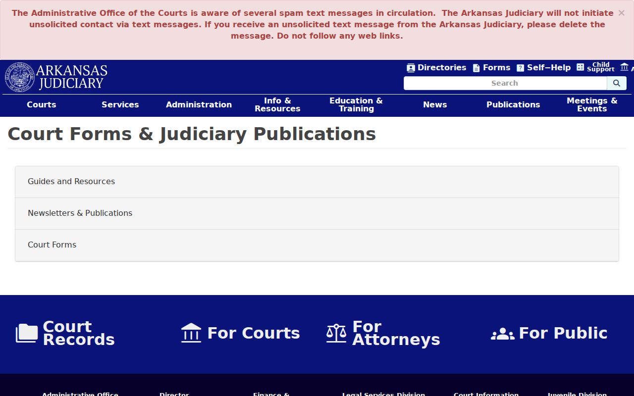 Cleveland County civil docket Arkansas forms and publications index
