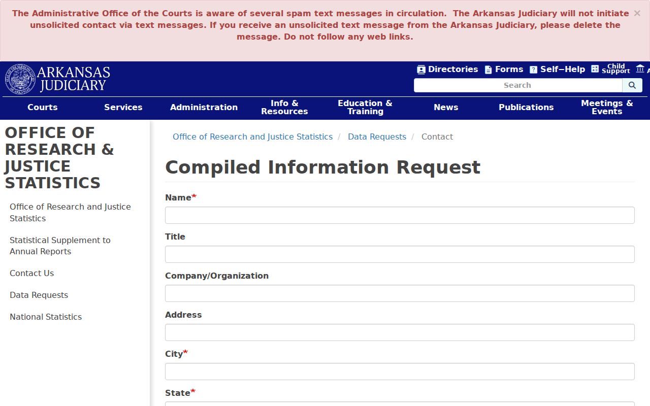 Cleveland County court records compiled information request fields
