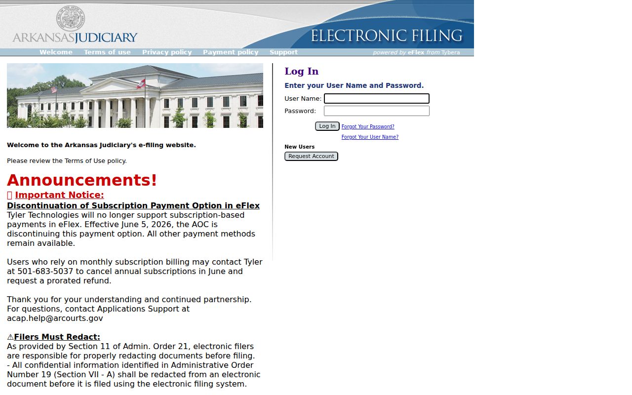Cleveland County criminal docket eFlex filing interface