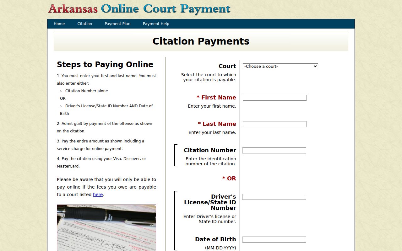 Arkansas eTraffic query contrasted with Cleveland County traffic court records